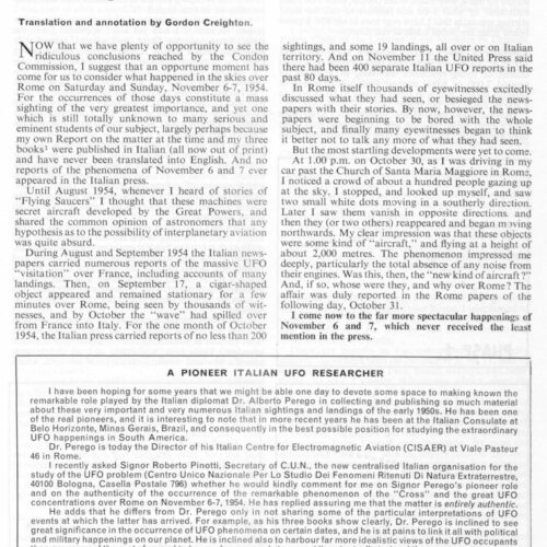 Perego,UFOs 1954,Italy,FSR-CH 1973 N 15 - Imagen 1