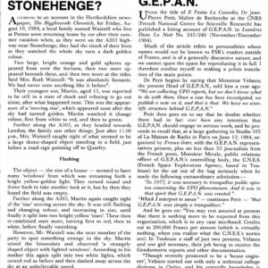 Petit,GEPAN UFO Reports,FSR85V30N3