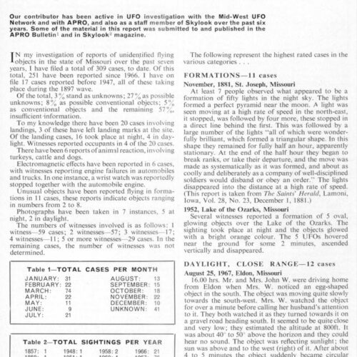 Phillips,UFOs 1857-1971,Missouri,FSR-CH 1971 N 8 - Imagen 1
