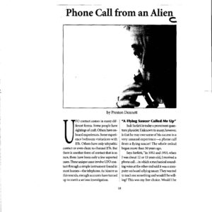 Phone calls from aliens,Preston Dennett