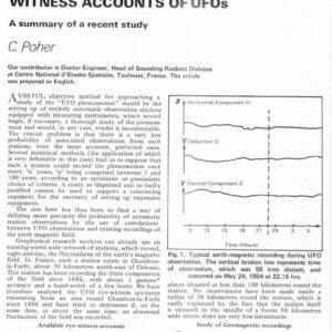 Poher,UFOs and geomagnetic disturbances,FSR74V20N1