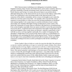 Powell,Choreocosmos,a growing community in the etheric