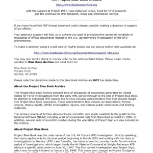 Project Blue Book Special Report N 14
