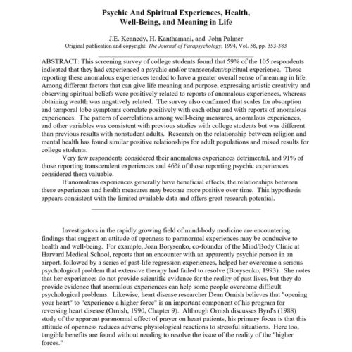 Psychic and spiritual experiences,J.E.Kennedy - Imagen 1