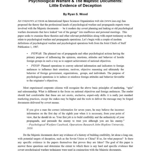 Psychological Warfare and MJ-12,Wood - Imagen 1