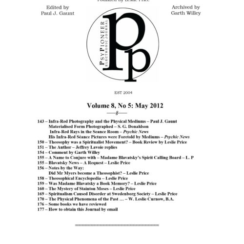 Psypioneer Journal,May 2012 - Imagen 1