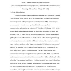 Pure Conscious Events,R.J.Gennaro