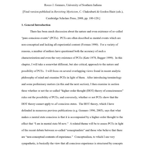 Pure Conscious Events,R.J.Gennaro - Imagen 1