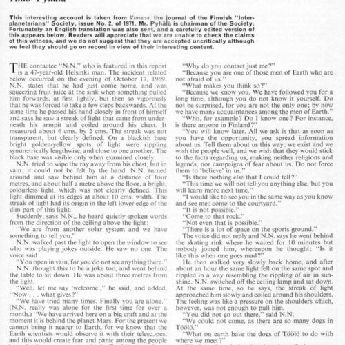 Pyhala,Contact E.T. 1969,Helsinki,FSR-CH 1971 N 8 - Imagen 1