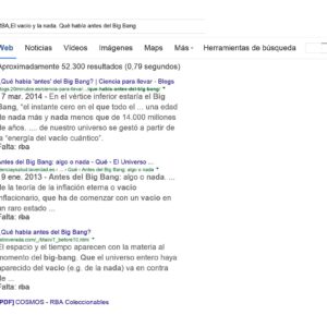 RBA,El vacio y la nada.Que habia antes del Big Bang