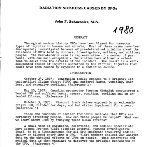 Radiaton sickness caused by UFOs,1980,Texas - Imagen 1