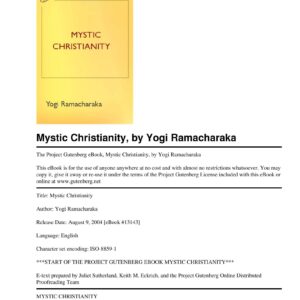 Ramacharaka,Mystic christianity 1908