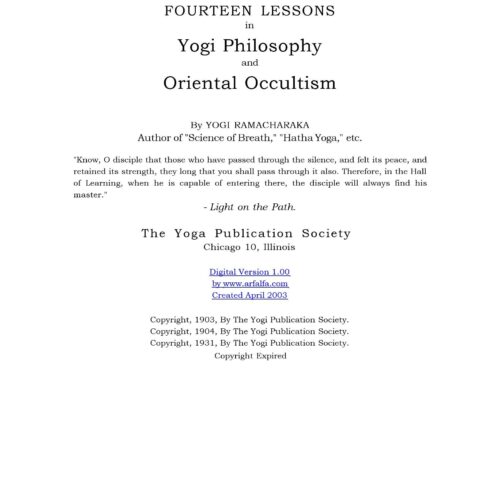 Ramacharaka,Yogi philosophy - Imagen 1