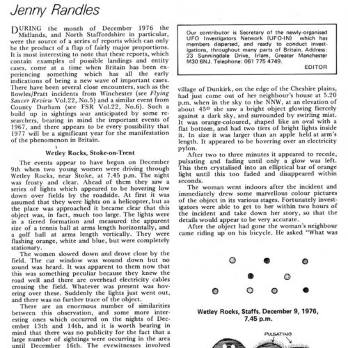 Randles,Humanoids 1976,England,FSR77V23N1 - Imagen 1