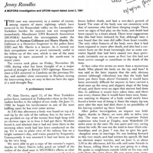 Randles,UFO 1980,England,death,Adamski,FSR81,V27N2
