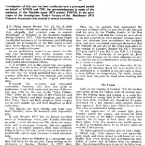 Randles,UFOs 1977,ancient Stonehenge,England,FSR78V24N4