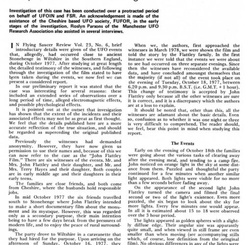 Randles,UFOs 1977,ancient Stonehenge,England,FSR78V24N4 - Imagen 1