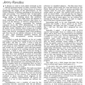 Randles,UFOs and Defence Ministry,FSR78V24N3