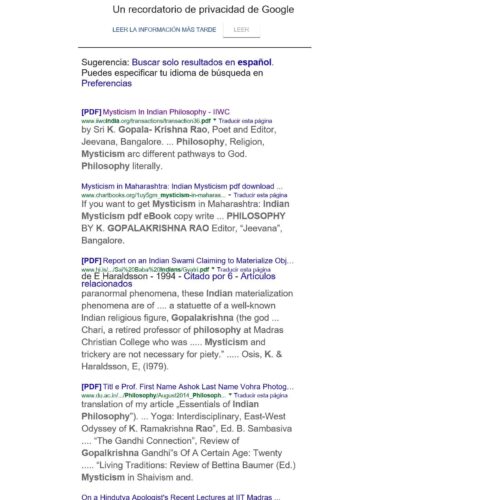 Rao,K.G.,Mysticism in Indian philosophy - Imagen 1