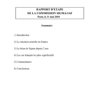 Rapport Etape,Com.SIGMA,Juin 2010