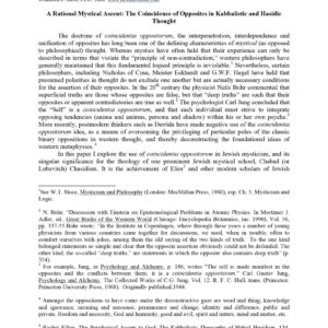 Rational mystical ascent,S.L.Drob