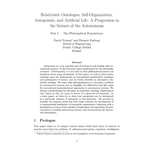 Relativistic Ontologies,Vernon-Furlong - Imagen 1