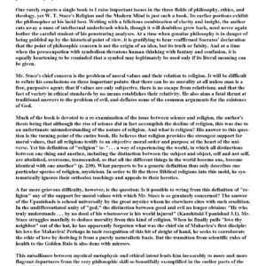 Religion and the modern mind,W.Stace,by E.L.B.Cherbonnier