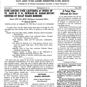 Rev.UFO Investigator,NICAP,N 1,July 1957