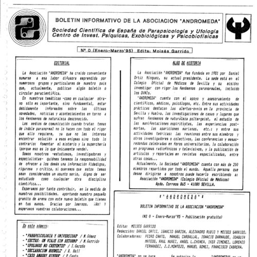 Revista Boletin Andromeda 1995-96,M.Garrido,Huelva - Imagen 1
