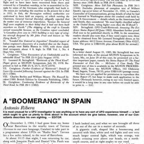 Ribera,Boomerang 1984,Tarrasa,Spain,FSR85V31N1 - Imagen 1