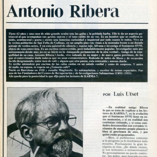 Ribera,Entrevista L. Utset,Karma-7,Junio 1982 - Imagen 1