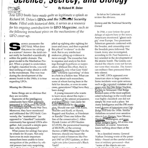 RichardDolan,Science,SecrecyandUfology - Imagen 1