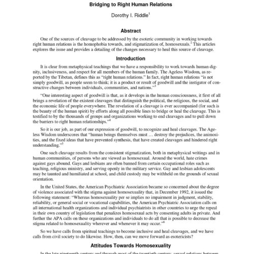 Riddle,Homosexuality and Ageless Wisdom - Imagen 1