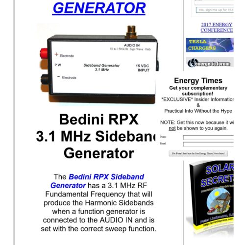 Rife-Bedini machine - Imagen 1