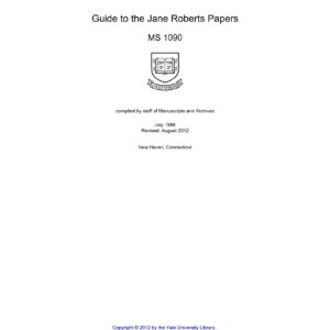 Roberts,Guide to Jane Roberts papers