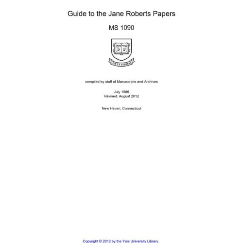 Roberts,Guide to Jane Roberts papers - Imagen 1