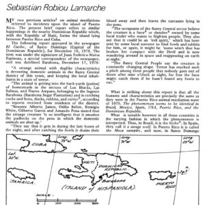 Robiou,Animal Mutilations 1978,Dominican Republic,FSR79V25N3
