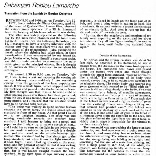 Robiou,Flying Humanoid 1977,Puerto Rico,FSR78V23N6 - Imagen 1