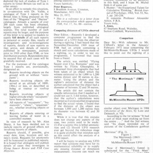 Rogerson,Type-1 UFOs in Britain,FSR72V18N4 - Imagen 1