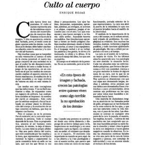 Rojas,Culto al cuerpo