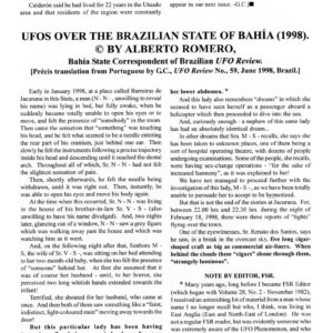 Romero,Sex and UFOs 1998,Brazil,FSR2000V45N2
