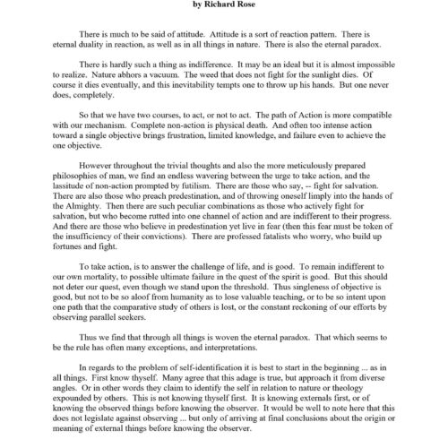 Rose,Richard,On the reaction to problems - Imagen 1