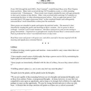 Rose,Richard,Sexual lifestyle