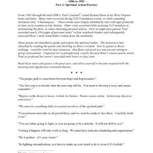 Rose,Richard,Spiritual action-practice