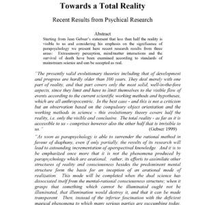 Rottgers,Theo,Towars a total reality