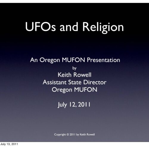 Rowell,Keith,UFOs and religion,MUFON - Imagen 1