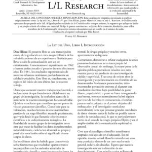 Rueckert,Carla,Material de Ra. Ley del Uno. Libro I. Introduccion