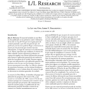 Rueckert,Material de Ra.Ley del Uno.Libro V