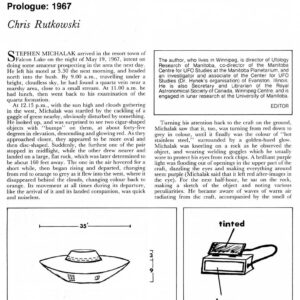 Rutkowski,UFOs 1967,S.Michalak burns,Canada-1,FSR81V27N1