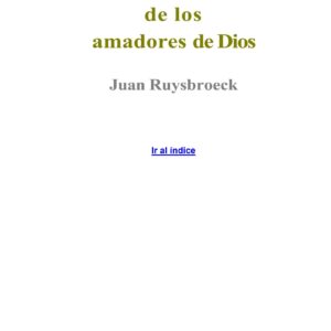 Ruysbroeck,Tratado del reino de los amadores de Dios